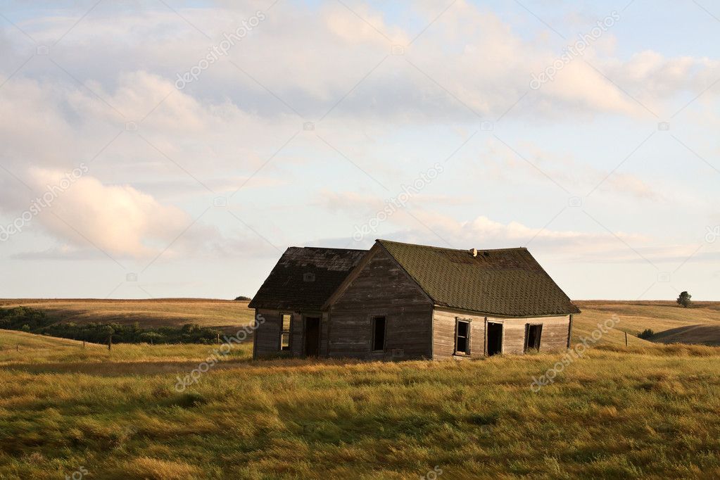 Abandoned farm house in scenic Saskatchewan