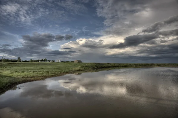 Rural River at Sunset — Stock Photo, Image
