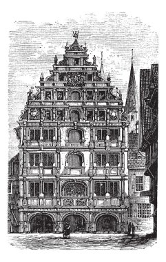 The Gewandhaus of Brunswick, or Braunschweig, Lower Saxony, Germ clipart