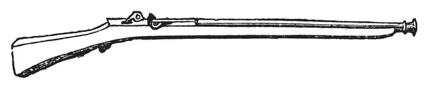 Arquebus antiga arma de fogo velha gravura — Vetor de Stock