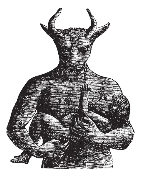 Gravure vintage Baal . — Image vectorielle