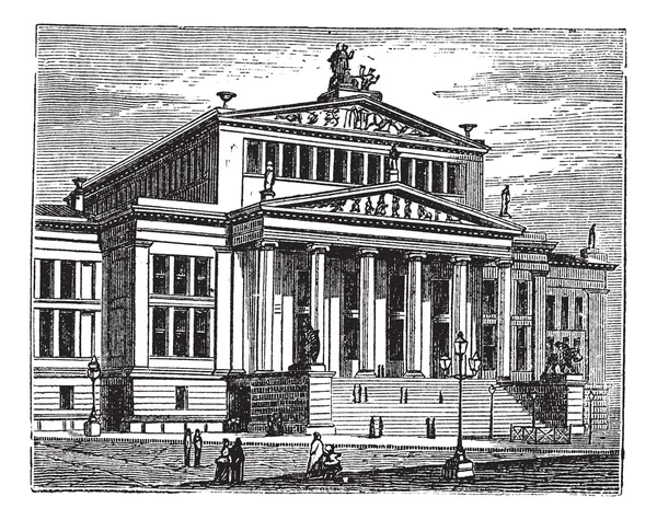 柏林音乐厅或柏林爱乐音乐厅、 戏剧院柏林 — 图库矢量图片