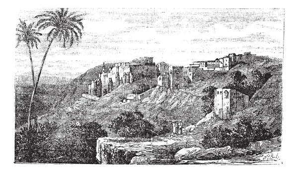 Bethléem, ville, Palestine, Israël, gravure vintage . — Image vectorielle