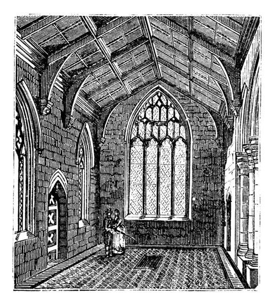 Bavlněné kaple, Svatý si botolph církevní vinobraní gravírování — Stockový vektor
