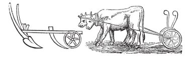 Plough vintage engraving clipart