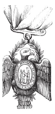 Society of the Cincinnati vintage engraving clipart