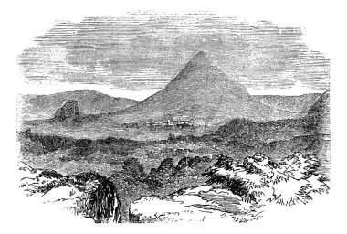 Comayagua, in Honduras, vintage engraving clipart