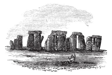 Cromlech, vintage engraving clipart