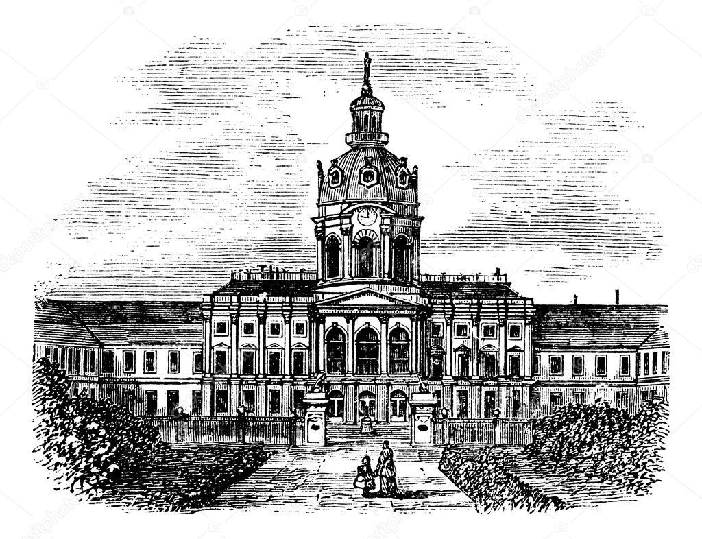 Charlottenburg Royal Palace, in Berlin, Germany, during the 1890