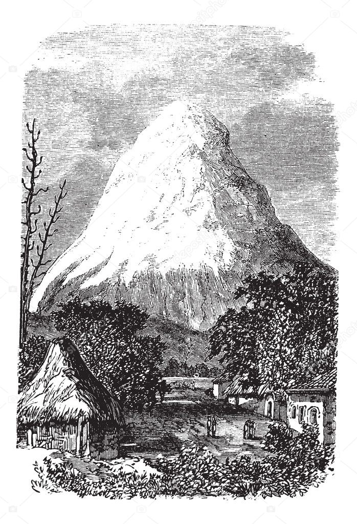 Chimborazo Volcano in Ecuador, during the 1890s