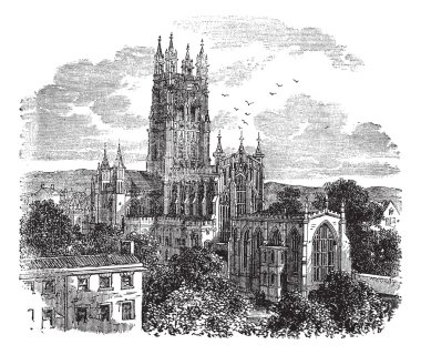 Gloucester Cathedral or the Cathedral Church of St Peter and the clipart