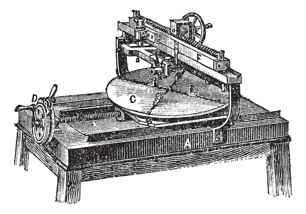 Máquina de grabado grabado vintage grabado — Archivo Imágenes Vectoriales