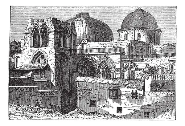 教会的圣墓或流行性乙型脑炎在复活大教堂 — 图库矢量图片
