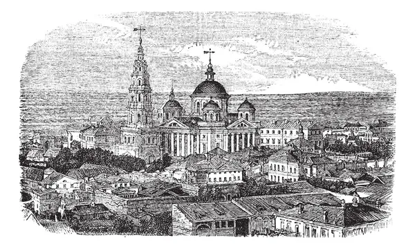 Templom minden vallás vagy a Temple of the Universe, Kazan, Oroszország — Stock Vector