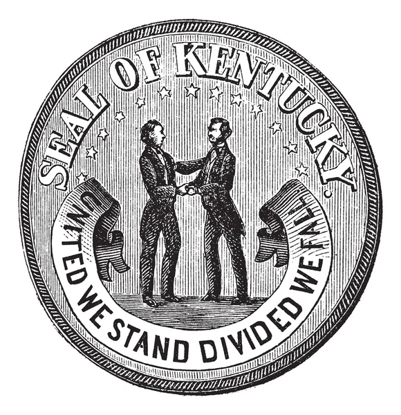 stock vector Seal of the State Kentucky vintage engraving