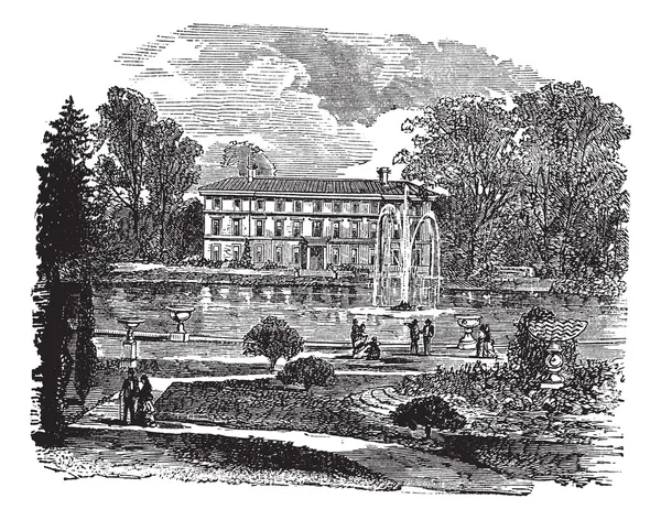 Le Jardin botanique royal et une vue sur le Musée No. 1 millésime — Image vectorielle