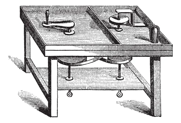 Лапідальний стіл старовинна гравюра — стоковий вектор