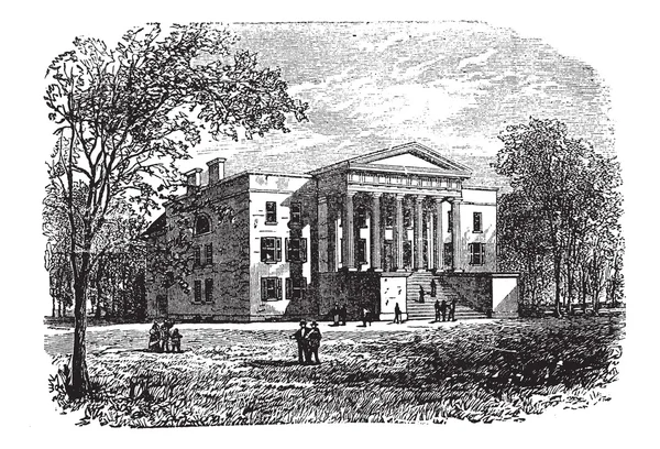College of Arts, University of Kentucky, Lexington, vintage engr — Stock Vector