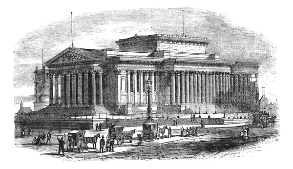 St George's Hall in Lime Street a Liverpool — Vettoriale Stock
