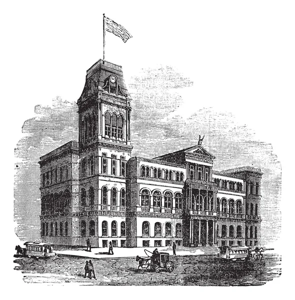 Louisville City Hall in Louisville Kentucky Etats Unis vinta — Image vectorielle