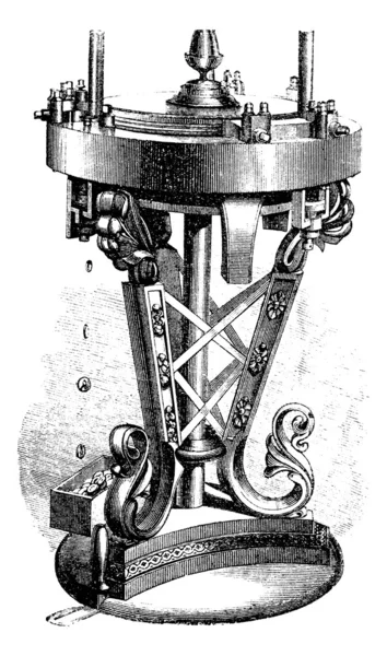 Machine reel, vintage engraving. — Stock Vector