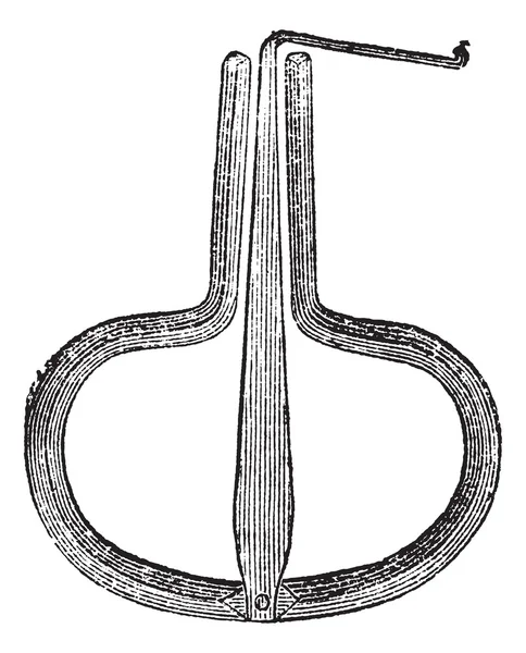 Harpa de judeu, vintage gravada ilustração —  Vetores de Stock
