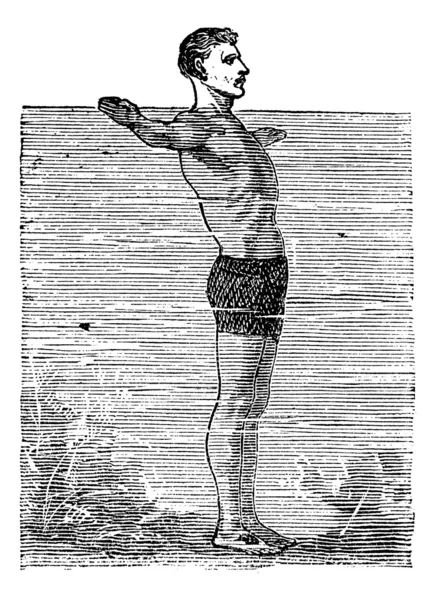 Браслет, третья позиция, винтажная гравированная иллюстрация — стоковый вектор