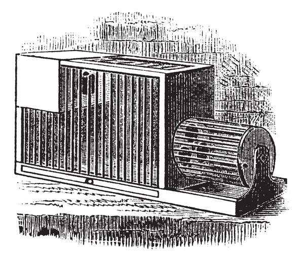 Rat cage vintage engraving — Stock Vector