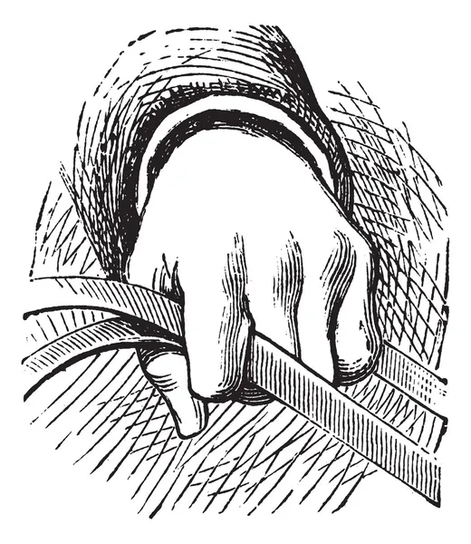 간단한 승마 빈티지 engravin에 말의 고삐를 잡아 하는 방법 — 스톡 벡터