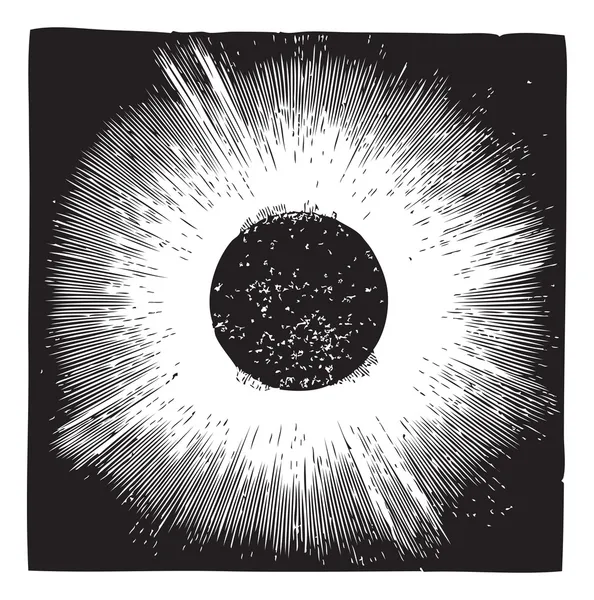 Gravure vintage Solar Corona — Image vectorielle