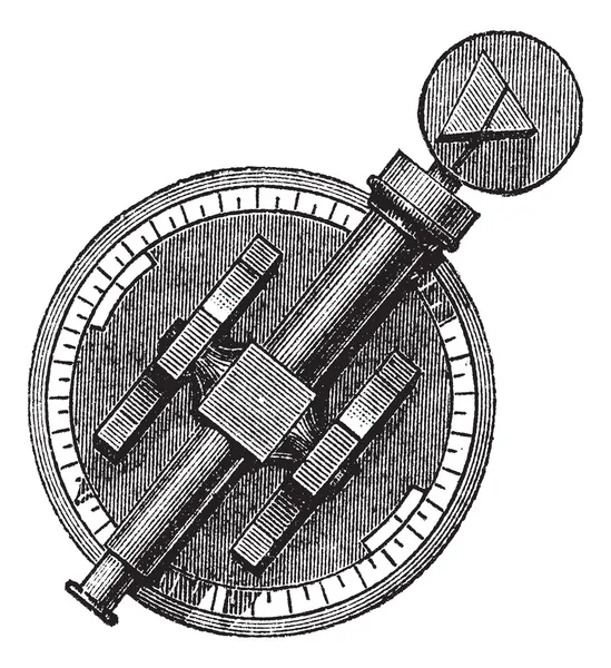 Φασματοσκόπιο ή vintage Χαρακτική φασματόμετρο — Διανυσματικό Αρχείο