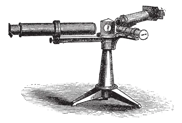 Spektroskop oder Spektrometer Vintage Gravur — Stockvektor