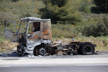 Burnt truck