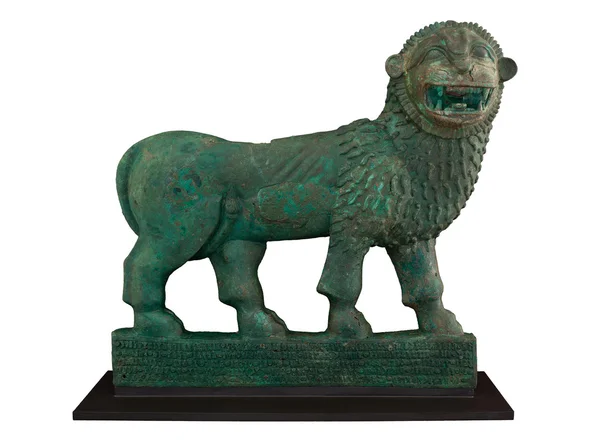 stock image Old lion sculpture