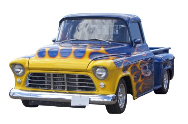 Hot rod isolated on white clipart