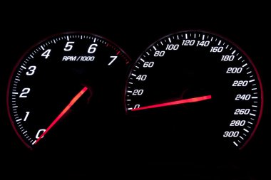 Speedometer and revcounter clipart