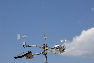 Small hitech meteo station with anemometers clipart