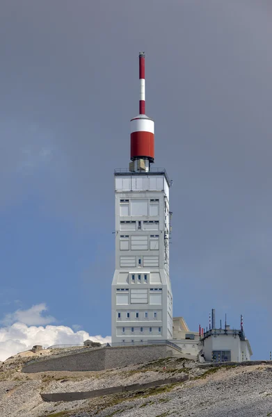 Huge antenna building on top of Mount Ventoux — Stock Photo, Image