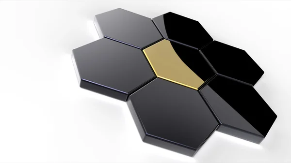 Hexagones brillantes abstractos — Foto de Stock