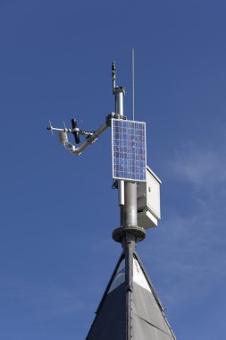 Small solar powered hitech meteo station clipart