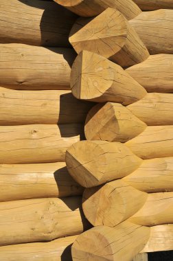 ahşap duvar kırsal bir eski stil kabin inşa edilmiştir.