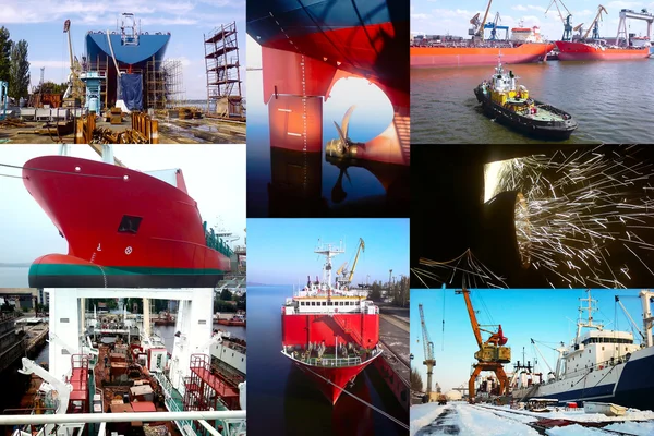 Shipbuilding background — Stock Photo, Image