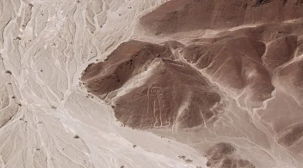 Nazca lijnen astronaut Rechtenvrije Stockfoto's