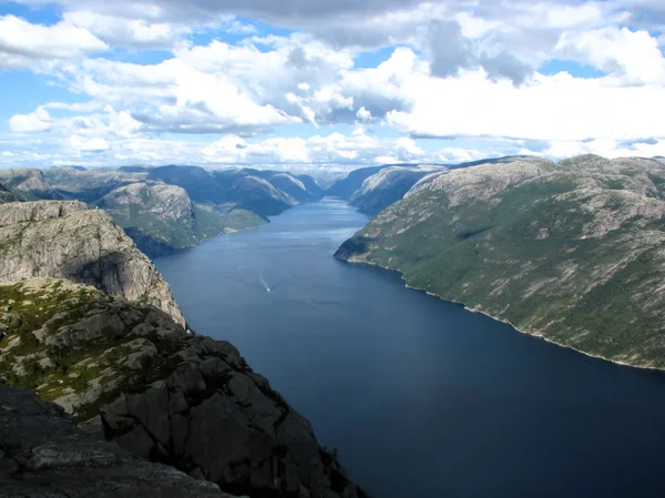 Noruega, trilha para Preikestolen — Fotografia de Stock
