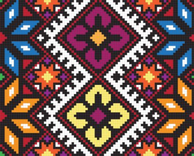 Ukrainian ethnic seamless ornament, #58, vector clipart