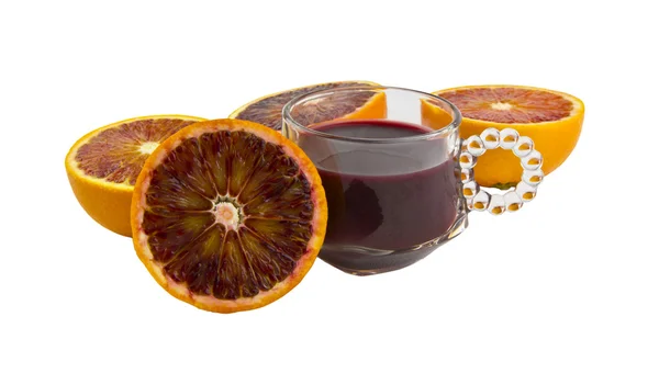Suco de laranja de sangue fresco — Fotografia de Stock