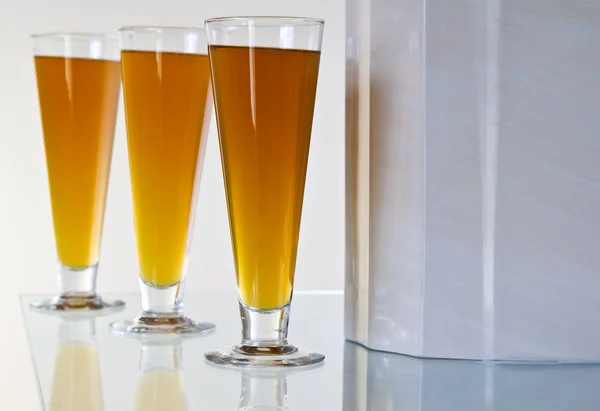 Bier en glas — Stockfoto