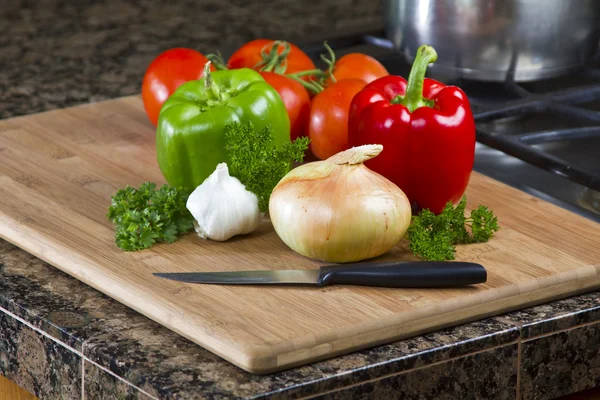 台所で野菜 — ストック写真