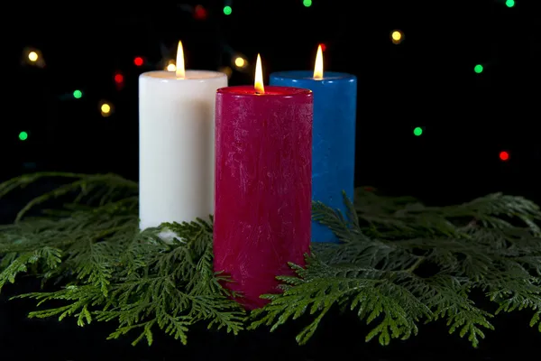 Kleurrijke kaarsen — Stockfoto