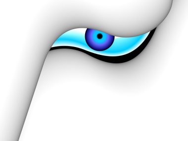 3d eye, vector clipart